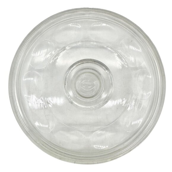 Vintage Clear Glass Bowl with Lid Embossed Floral Design Decorative Tableware - Picture 8 of 9